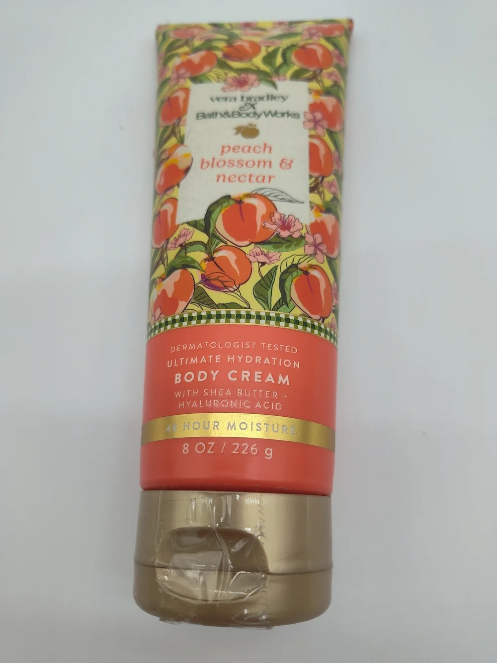 VERA BRADLEY x Bath & Body Works Peach Blossom Nectar Body Cream 8 Oz NWT